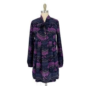 Patrizia Pepe Silk Neck Tie Mini Dress size Medium